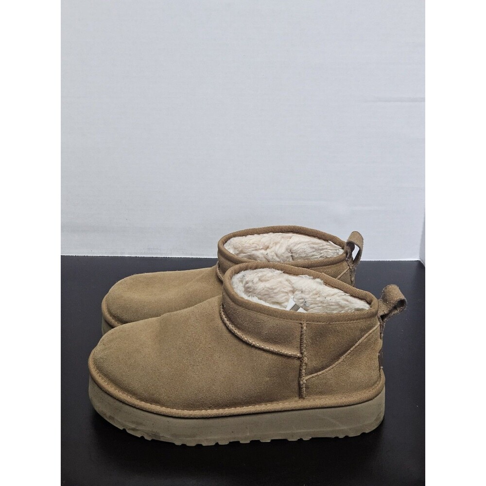 Sz 6 - UGG Classic Ultra Mini Platform Women's Ankle Boots - Chestnut